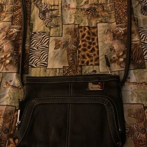 Tignanello Black Leather Bag